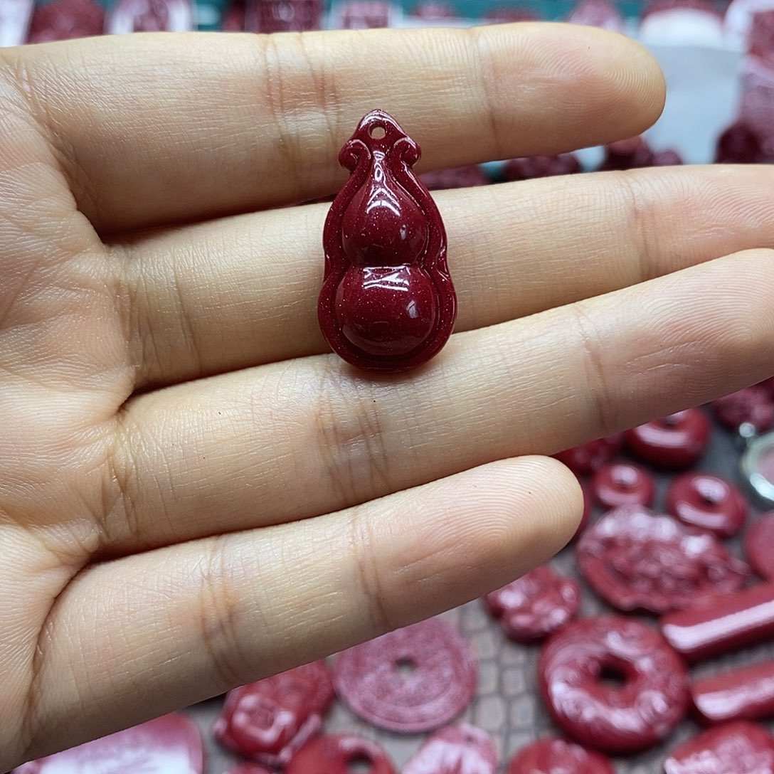 天然辰砂0000朱砂吊坠