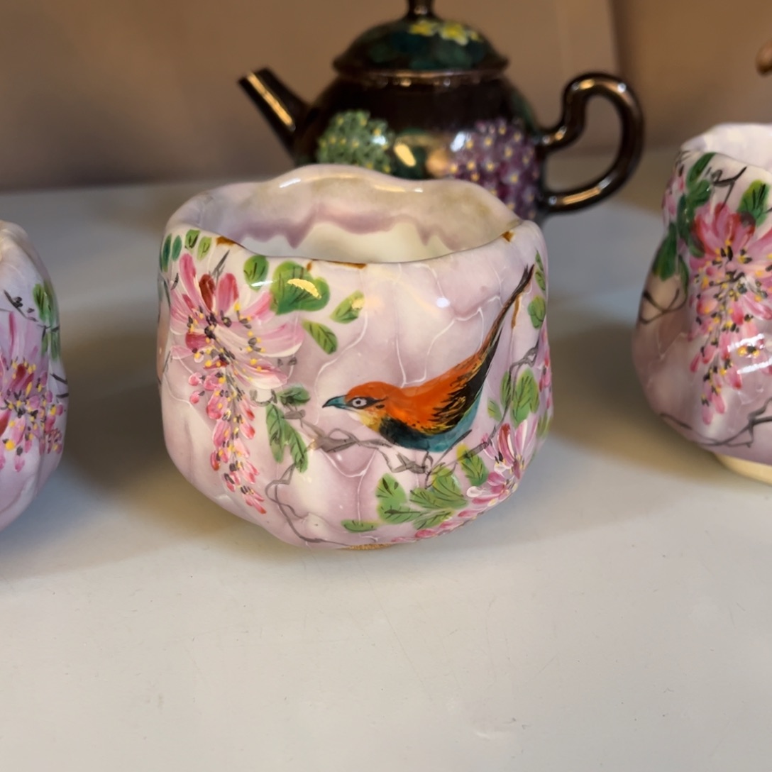 杯忽****）柴烧手工手绘陶瓷