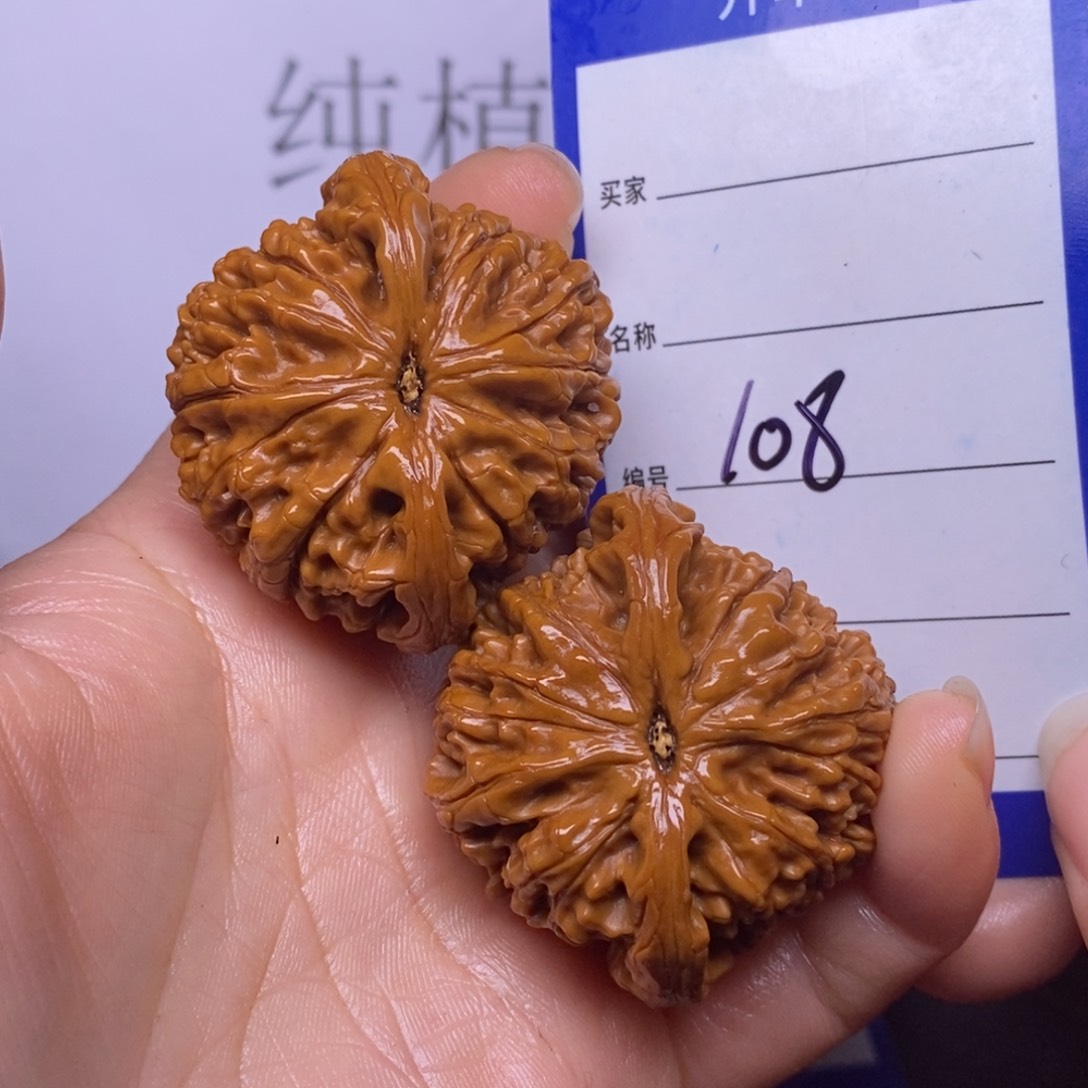 文玩核桃把件108/43水龙纹