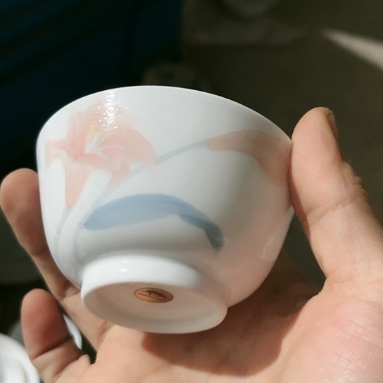 盘手工手绘杯一个陶瓷陶瓷