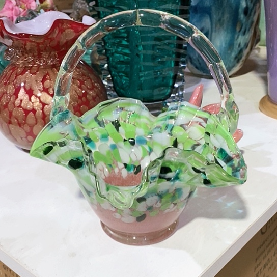 琉璃高度21芬顿花蓝花瓶