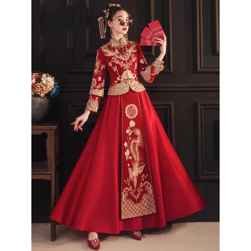 秀禾服婚服2025新款新娘中式结婚婚礼小个子嫁衣大码秀和高端秀禾