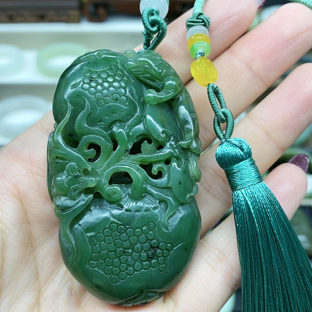 【闪购商品】和田玉（碧玉）挂件未镶嵌和田玉碧玉貔貅