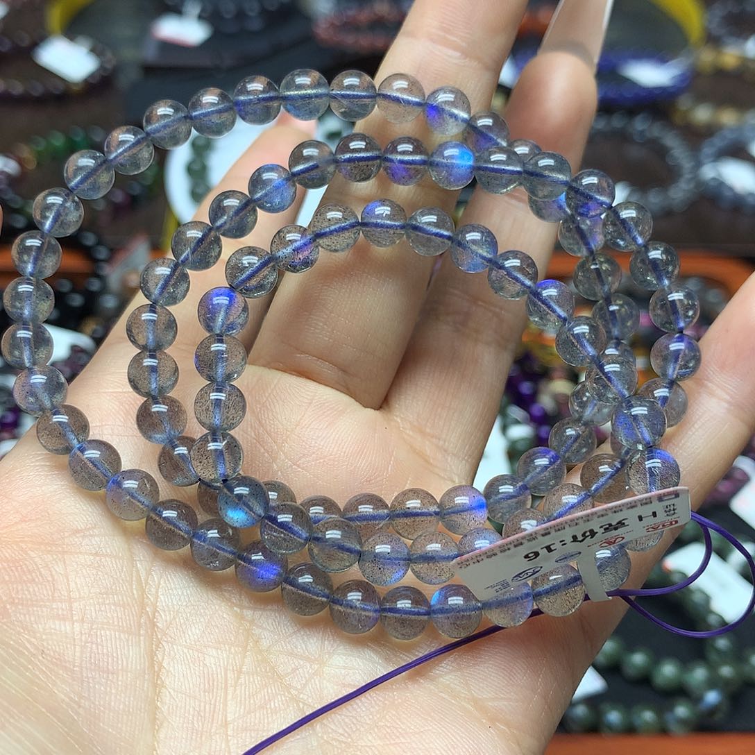 拉长石手链未镶嵌手链