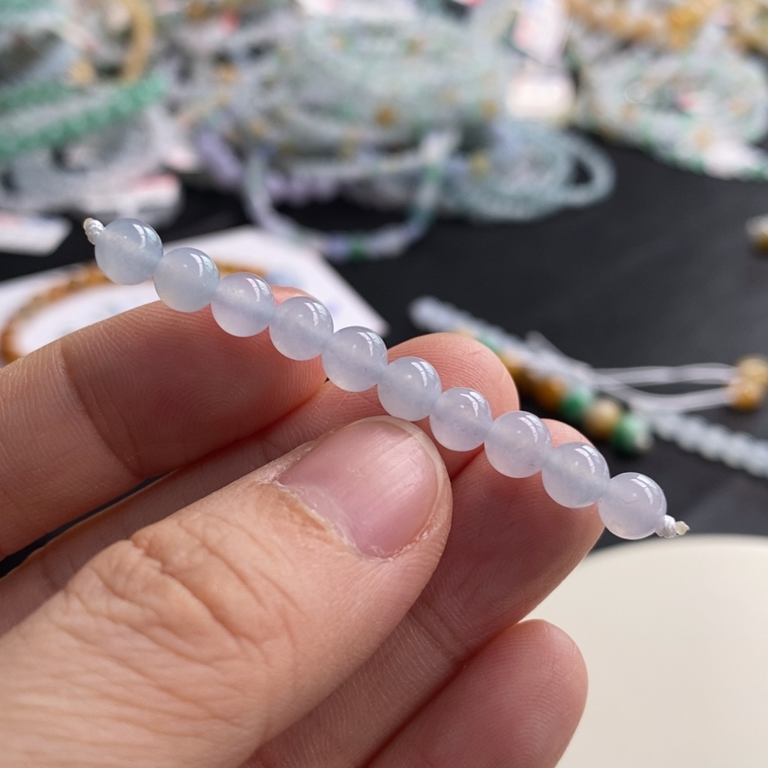 翡翠未镶嵌手链卡5.5