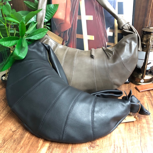 【谷道】头层牛皮时尚个性牛角斜挎包DG3167