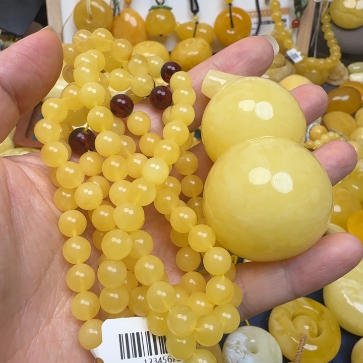 红***林蜜蜡未镶嵌颈饰天然蜜蜡