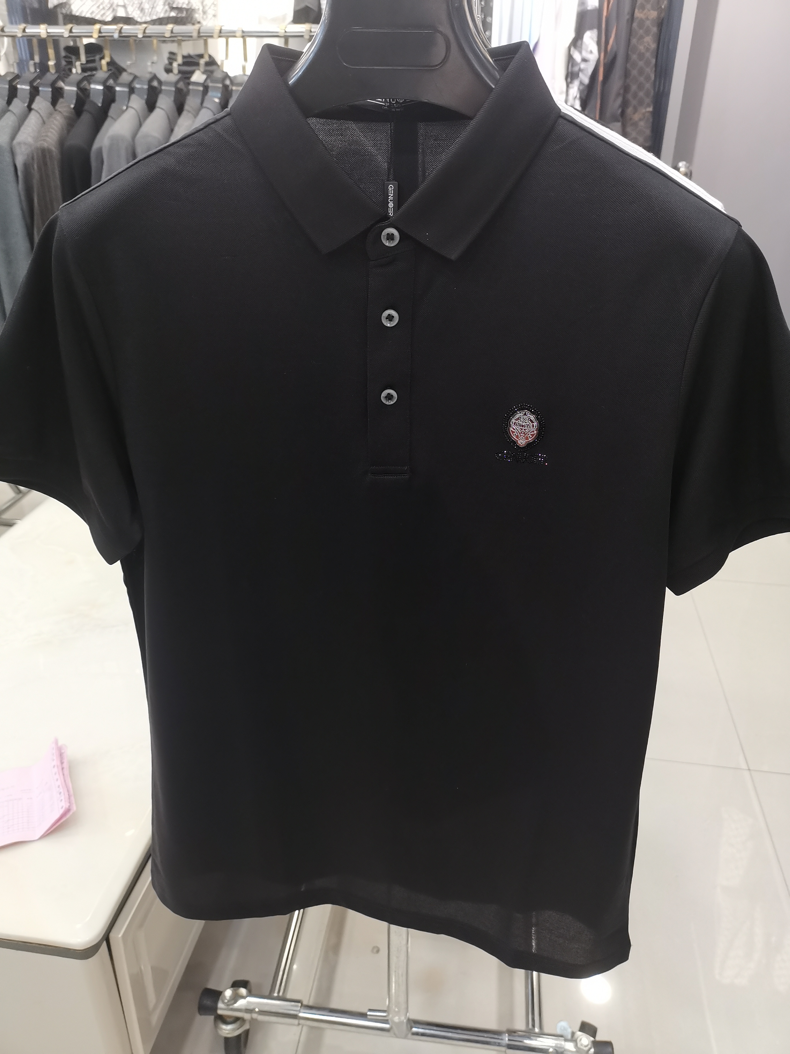 夏款短袖纯色T恤青中年透气休闲POLO衫 棉翻领上衣