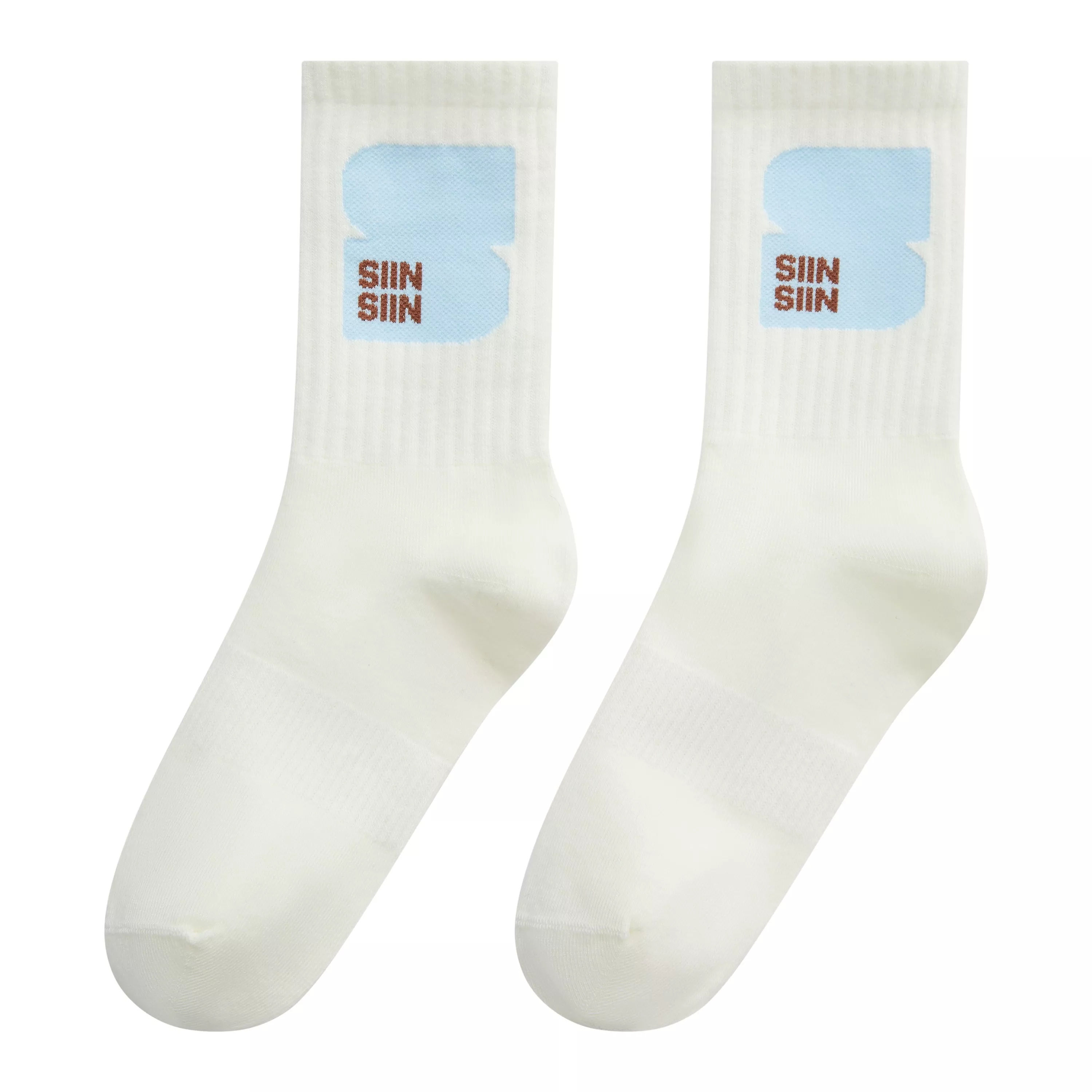 SIINSIIN潮流袜子女ins潮网红款中筒棉袜情侣字母长筒袜子
