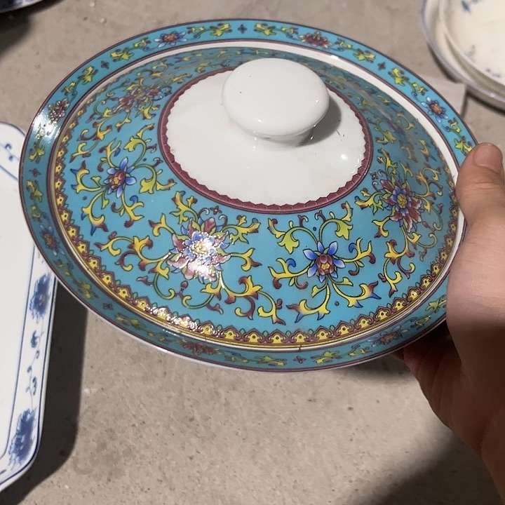 碗8寸盖碗一个陶瓷陶瓷