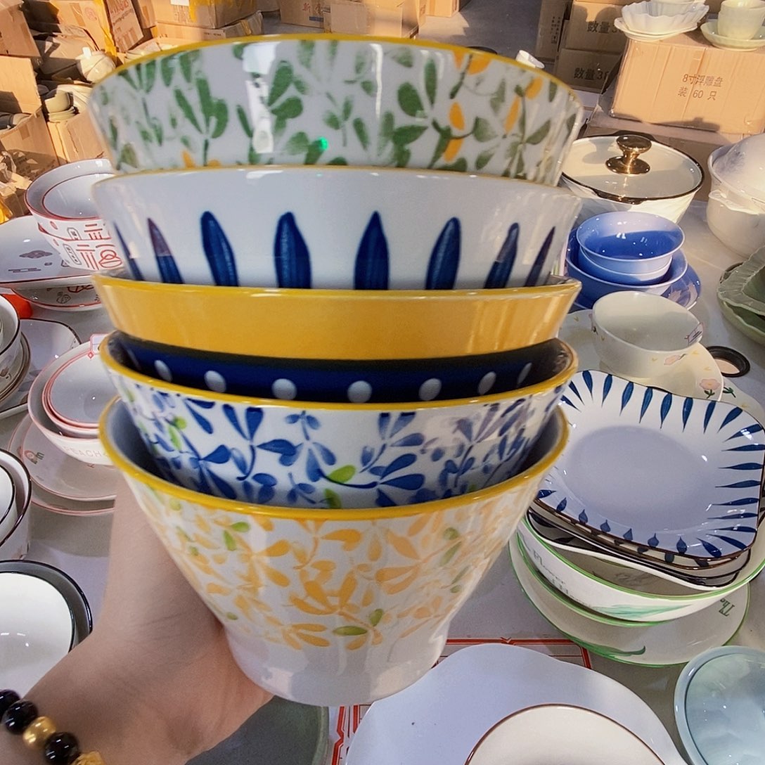 陶5个5.5英寸米饭碗 花色不同 不退不换