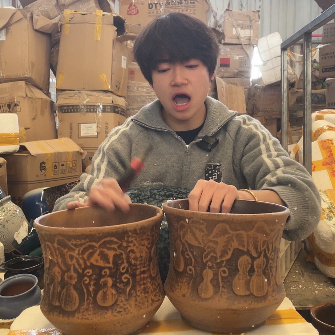 红陶宜兴紫砂花盆