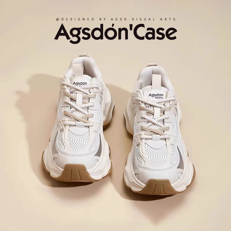 Y奥古狮登登山老爹鞋女2025春季新款厚底运动增高百搭休闲小白鞋Y