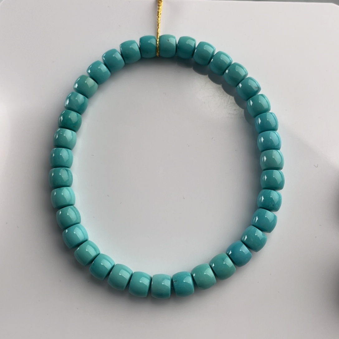 绿松石手链未镶嵌丫角山精品玉化直切卡6