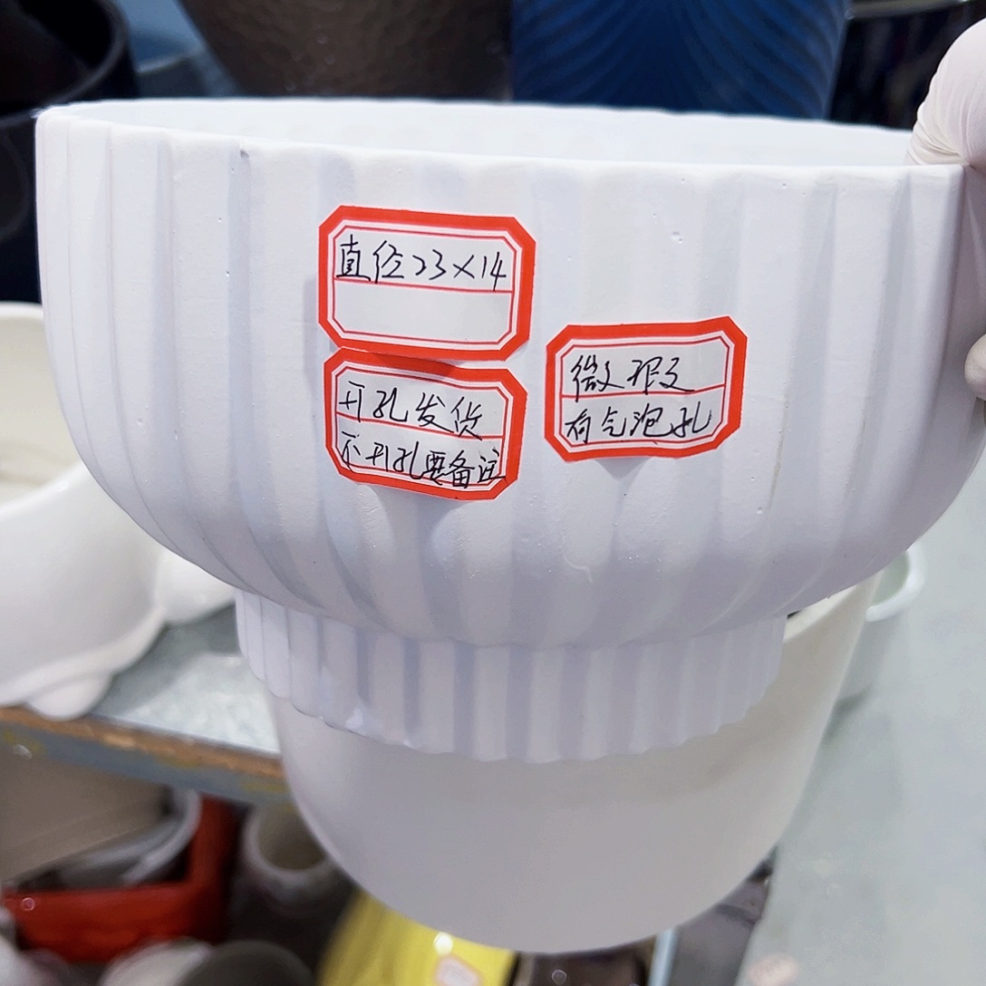 有孔，外贸尾单陶瓷花盆凑单10米包邮