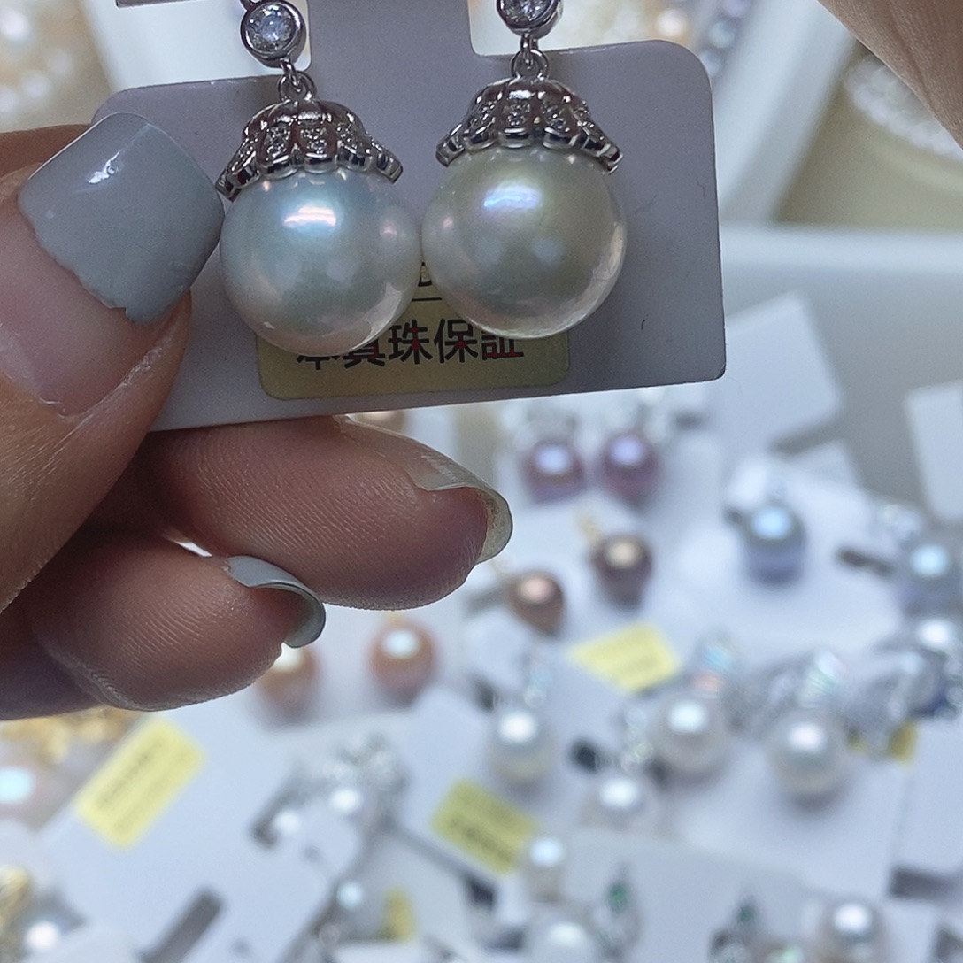 未镶嵌淡水珍珠耳钉
