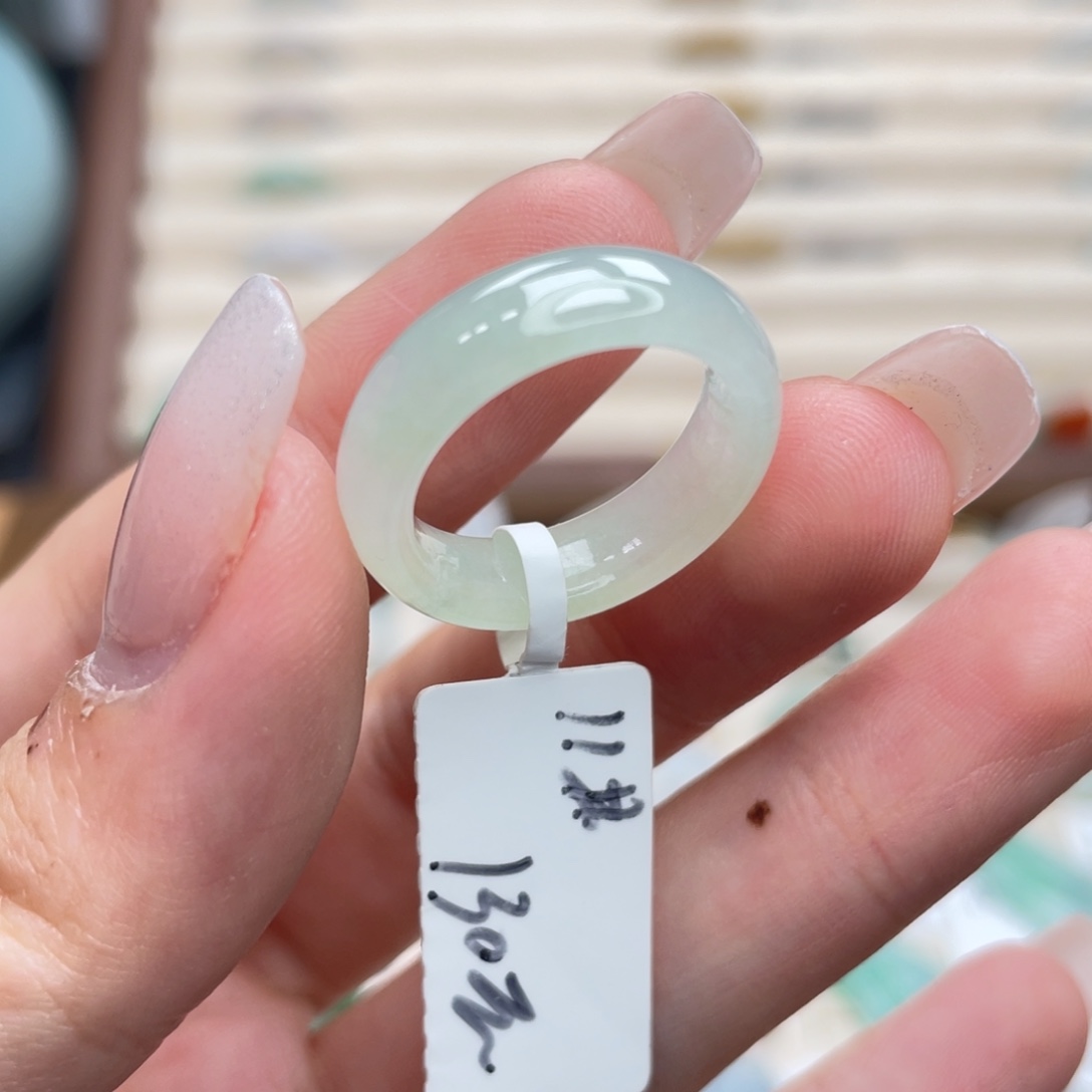 翡翠未镶嵌戒圈a03港圈11青提葡萄