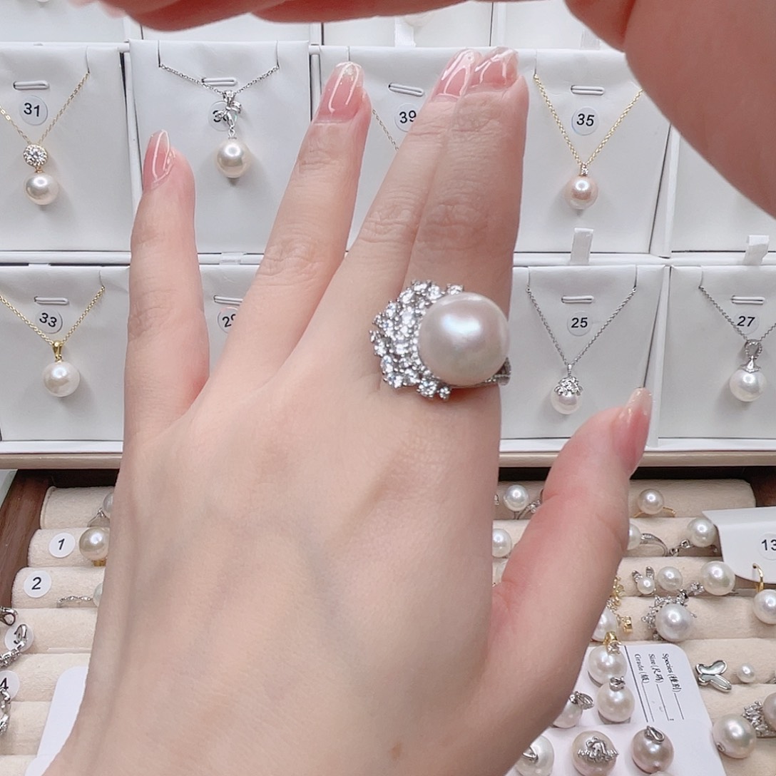 戒指未镶嵌淡水珍珠