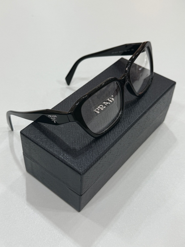 95新 Prada/普拉达 夏七中古/prada字母三角标平光镜/眼镜