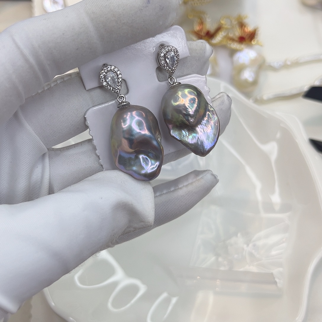 耳饰淡水珍珠合金