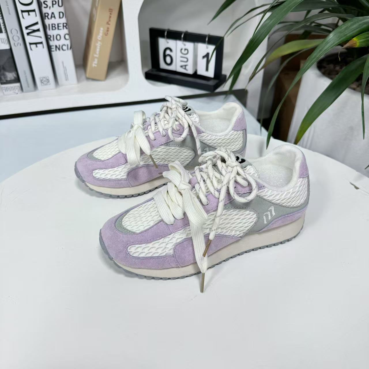 KC875 紫阿甘运动休闲鞋女2025夏季新款网面德训鞋女单网透气女鞋