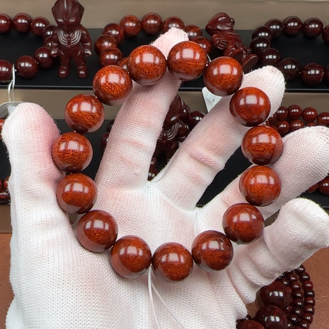 碧***天手串/手链小叶紫檀1.5龙鳞