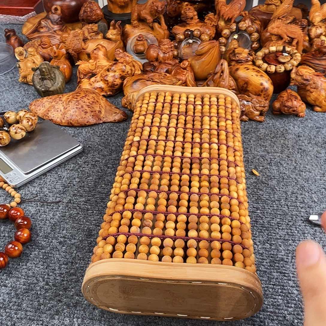 柏木太行崖柏干磨珠子枕头