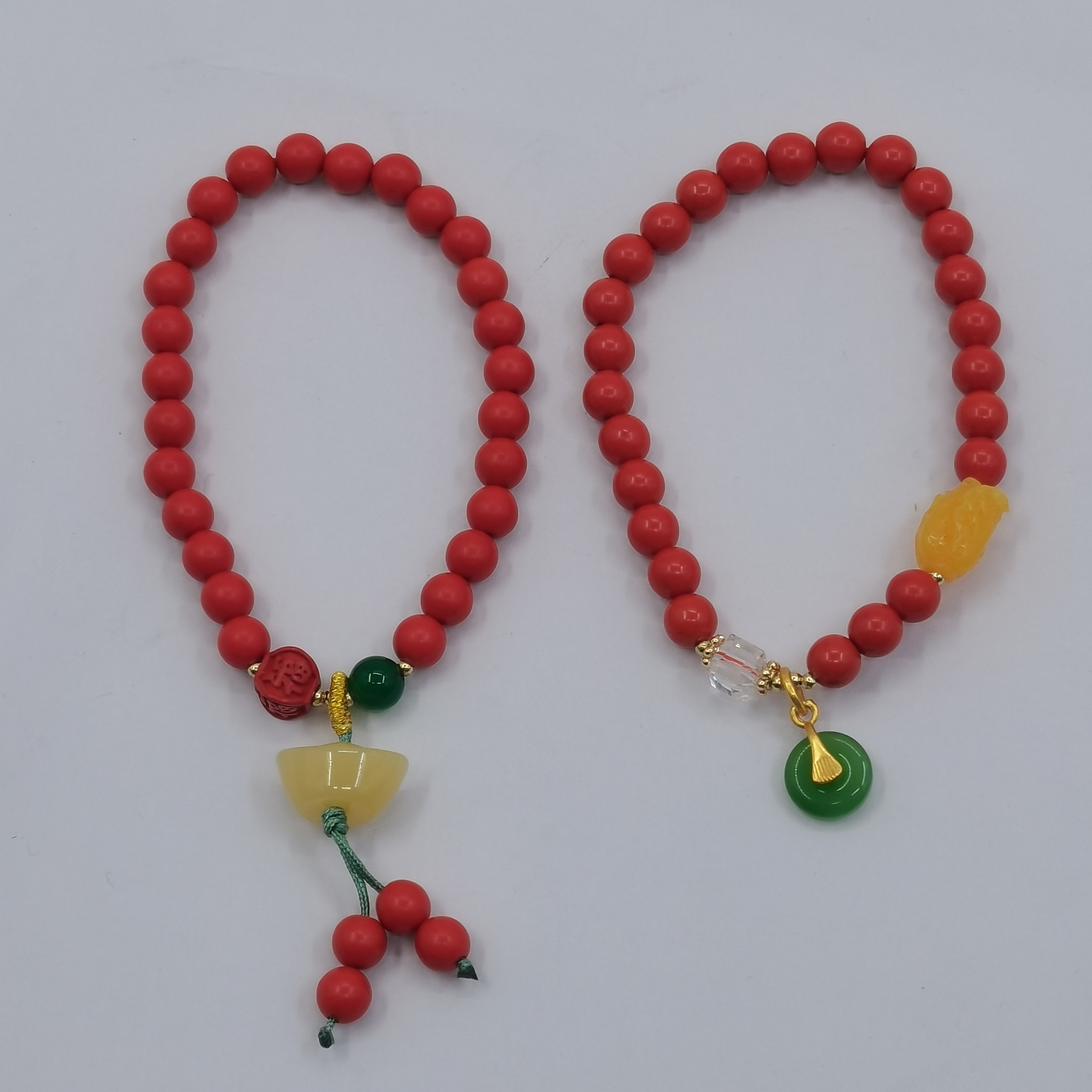 含辰砂工艺品红色含辰砂手链挂件装饰
