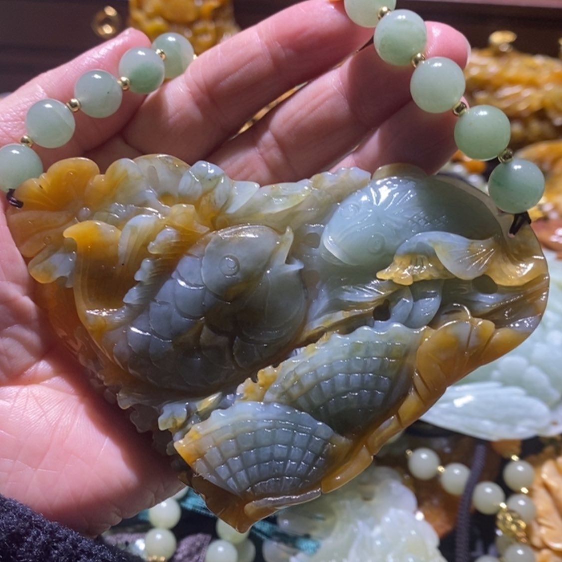 【闪购商品】岫玉毛衣链未镶嵌