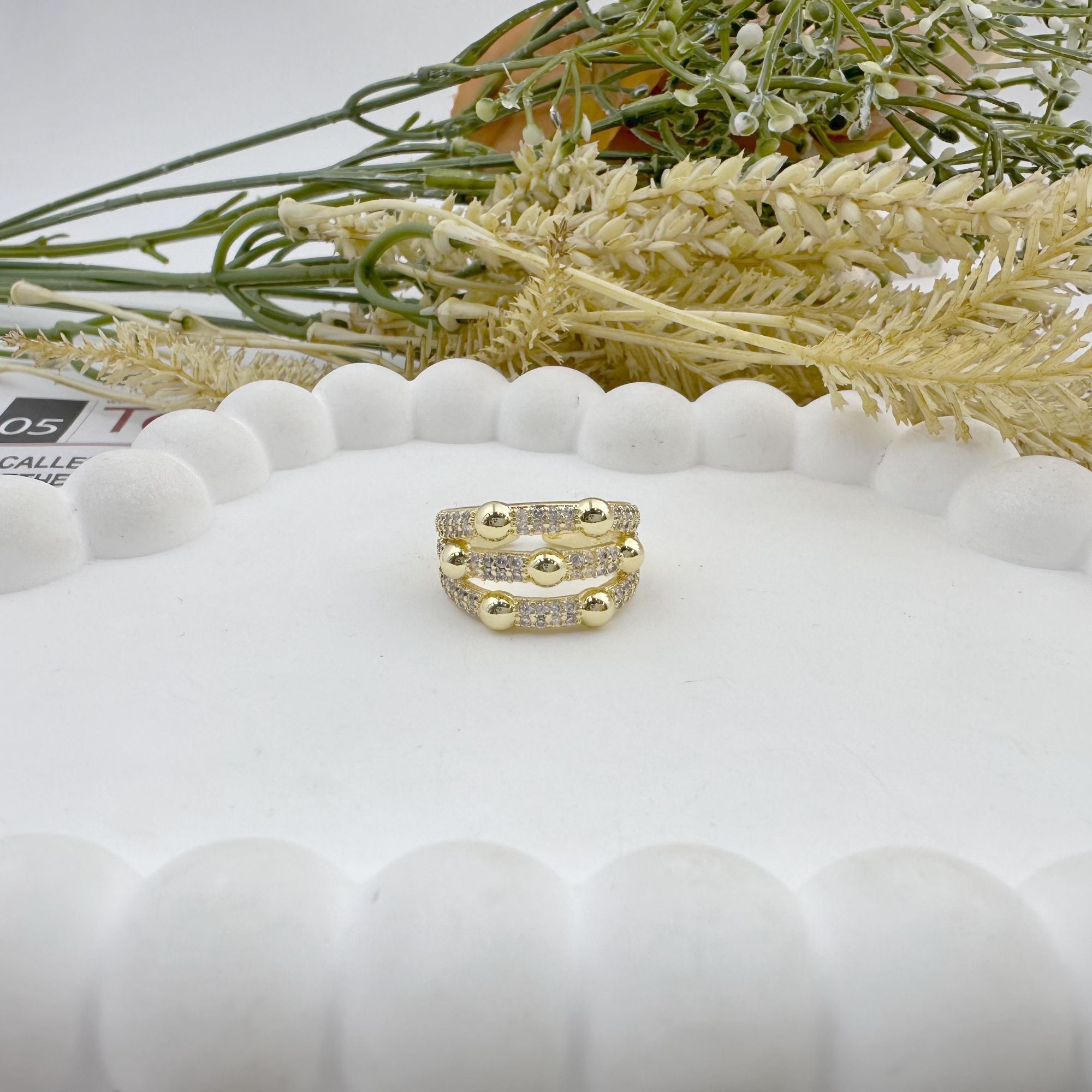 铜合金合成锆石戒指 K0141-铜合金锆石戒指