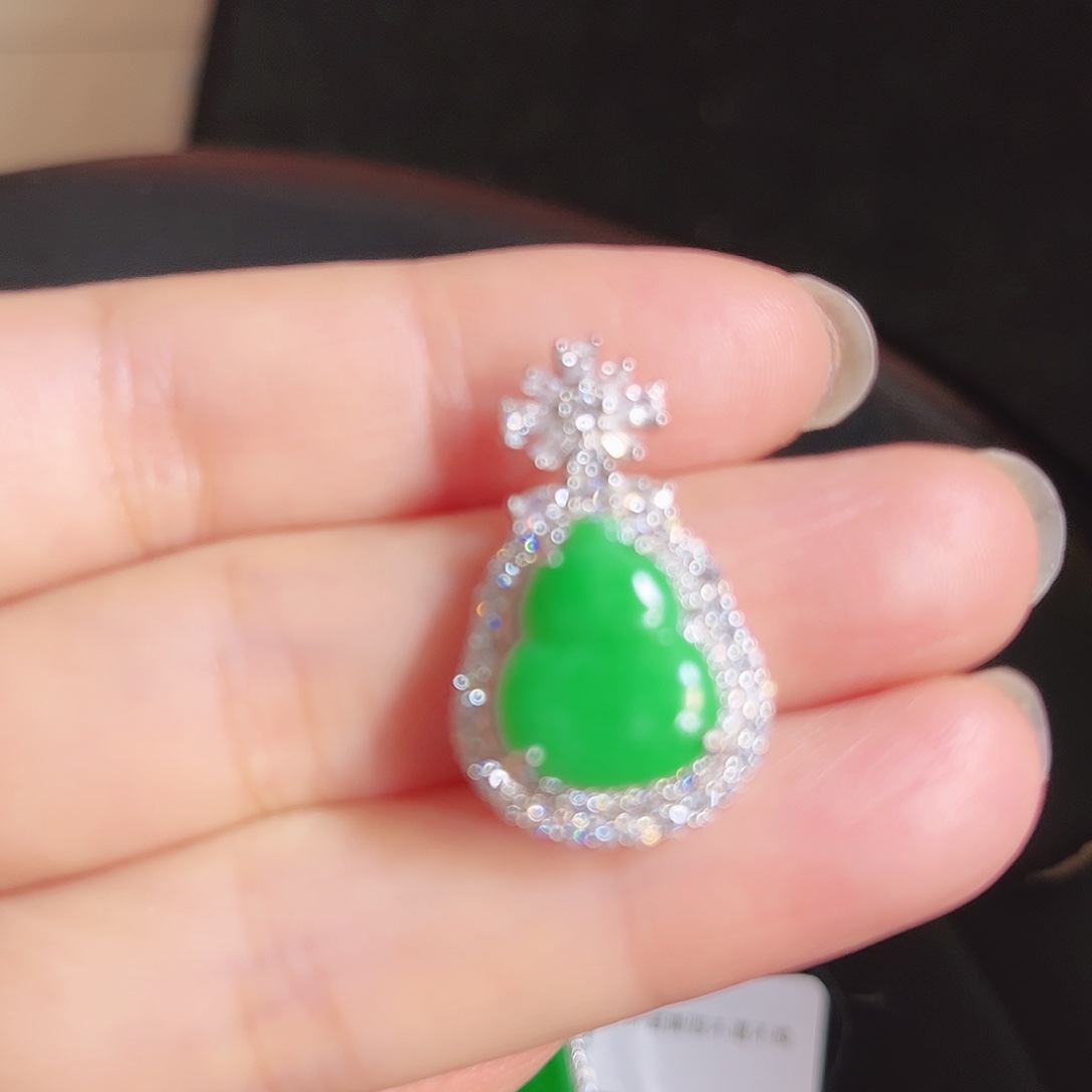 翡翠银S925镶嵌颈饰