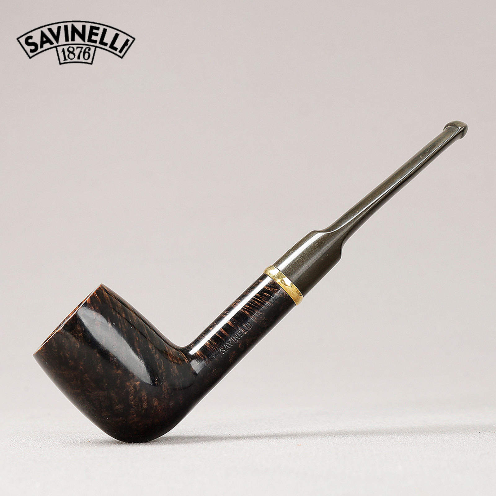 意大利沙芬SAVINELLI 深色撞球直斗 20年前全新老斗  石楠木烟斗