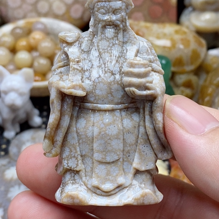 硅化珊瑚（珊瑚玉）颈饰未镶嵌特价