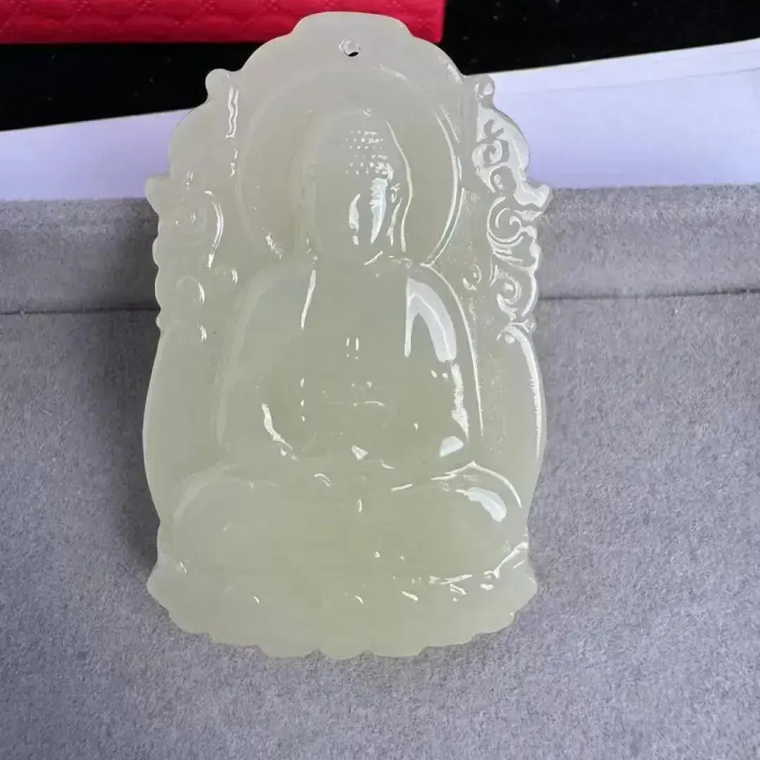 青海山料双面生肖牌 带中国结编绳