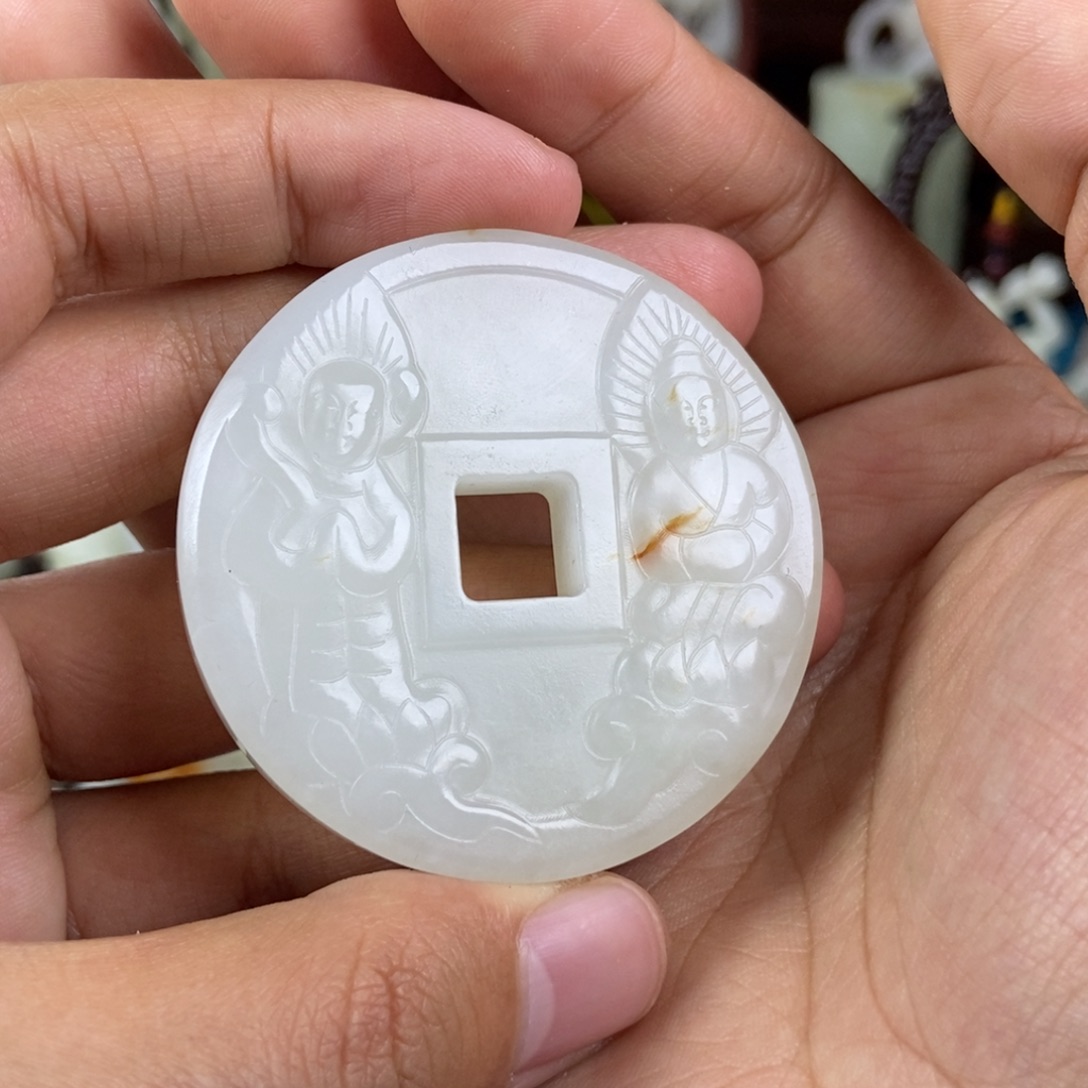 和田玉挂件未镶嵌开**生