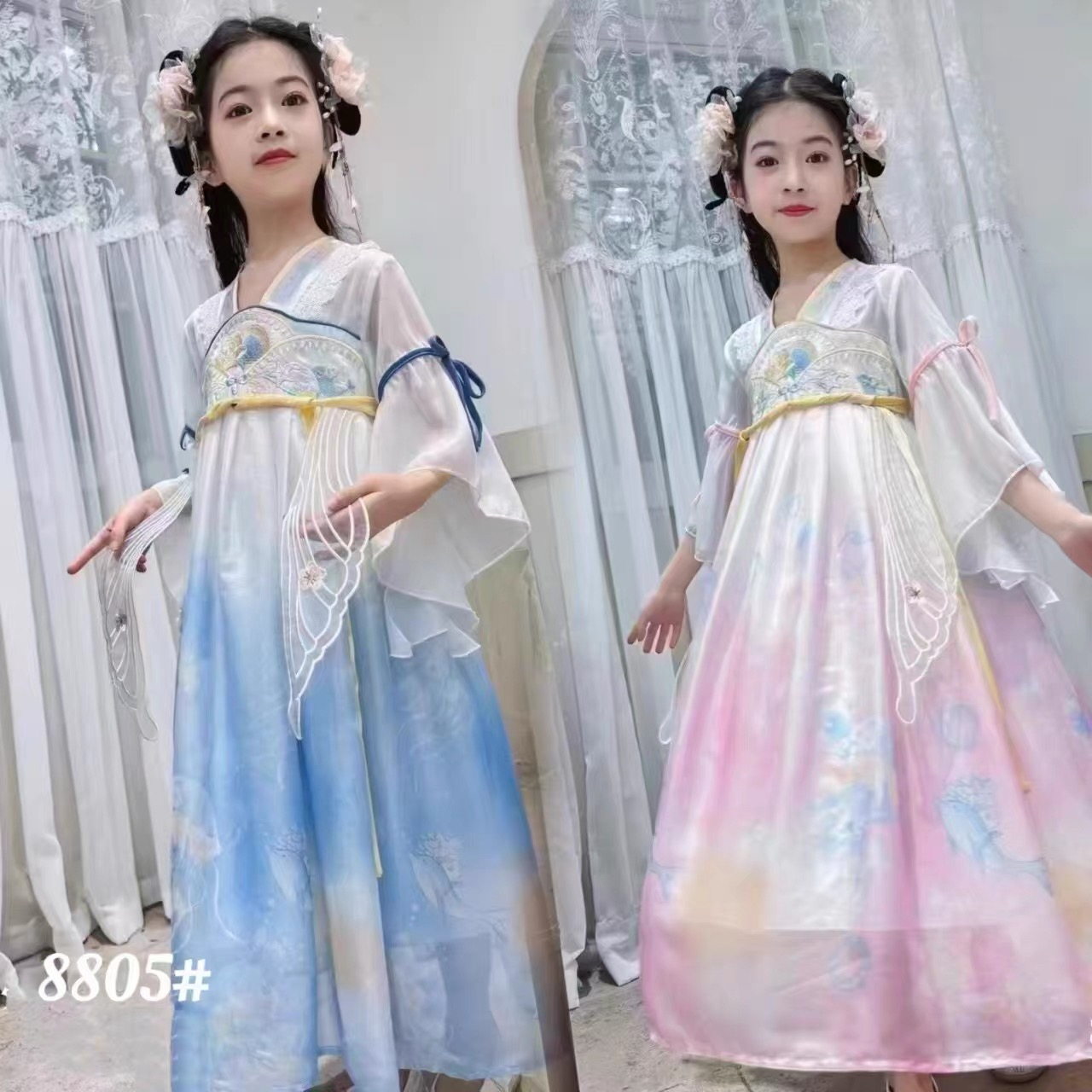 汉服女童2025小女孩儿童超仙古风古装长裙