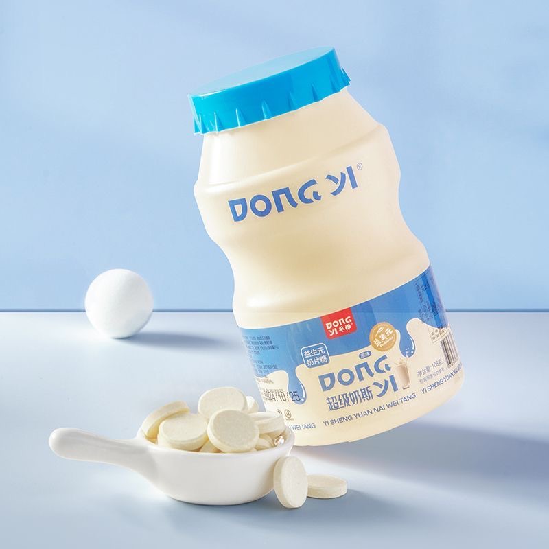 冬伊益生元奶片糖原味/草莓味108g*4瓶（到手2提）保质期至26年2月
