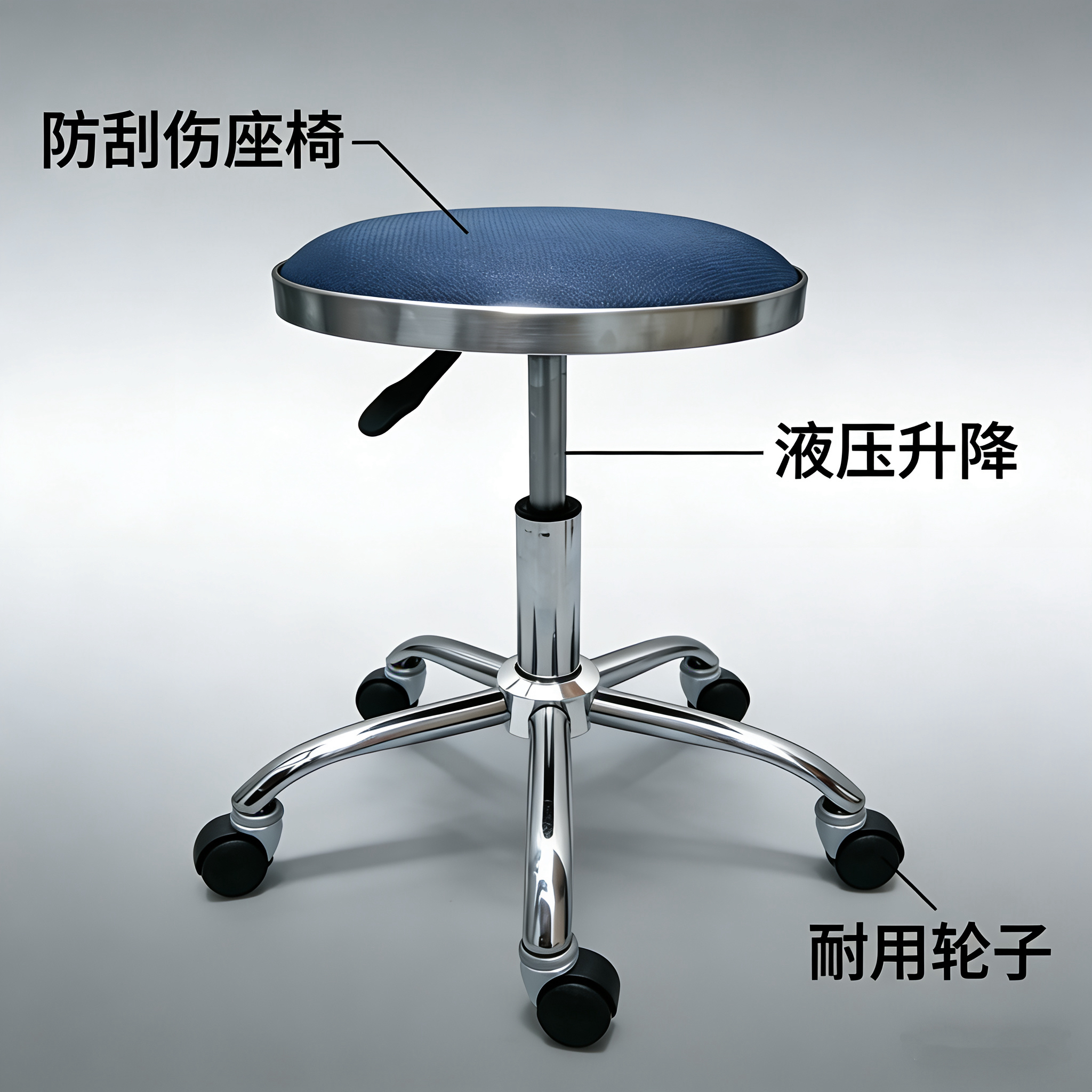 美容院理发店专用凳子美发美甲大工凳滑轮升降旋转发廊梳妆椅子