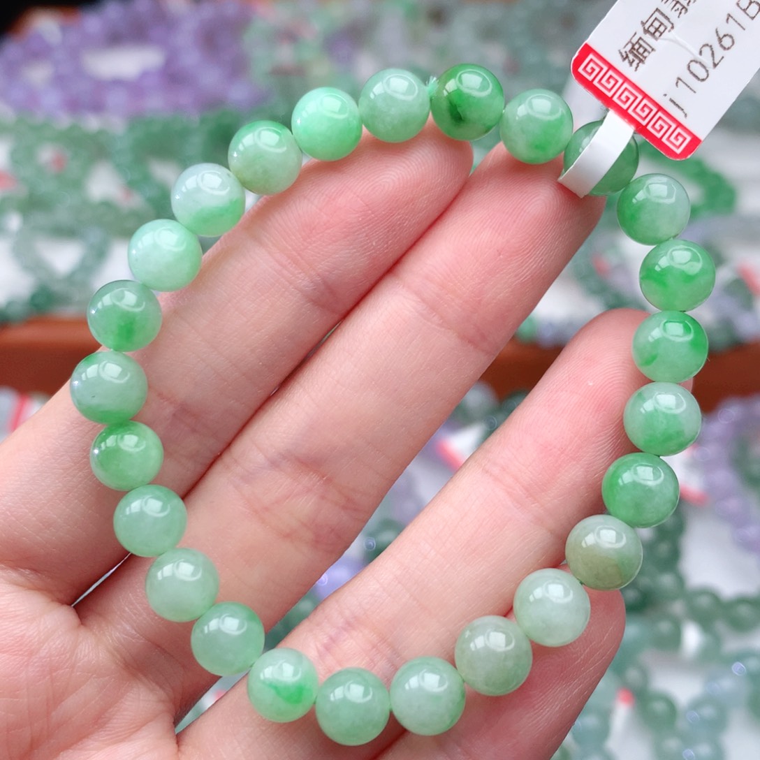 翡翠手链未镶嵌翡翠7mm