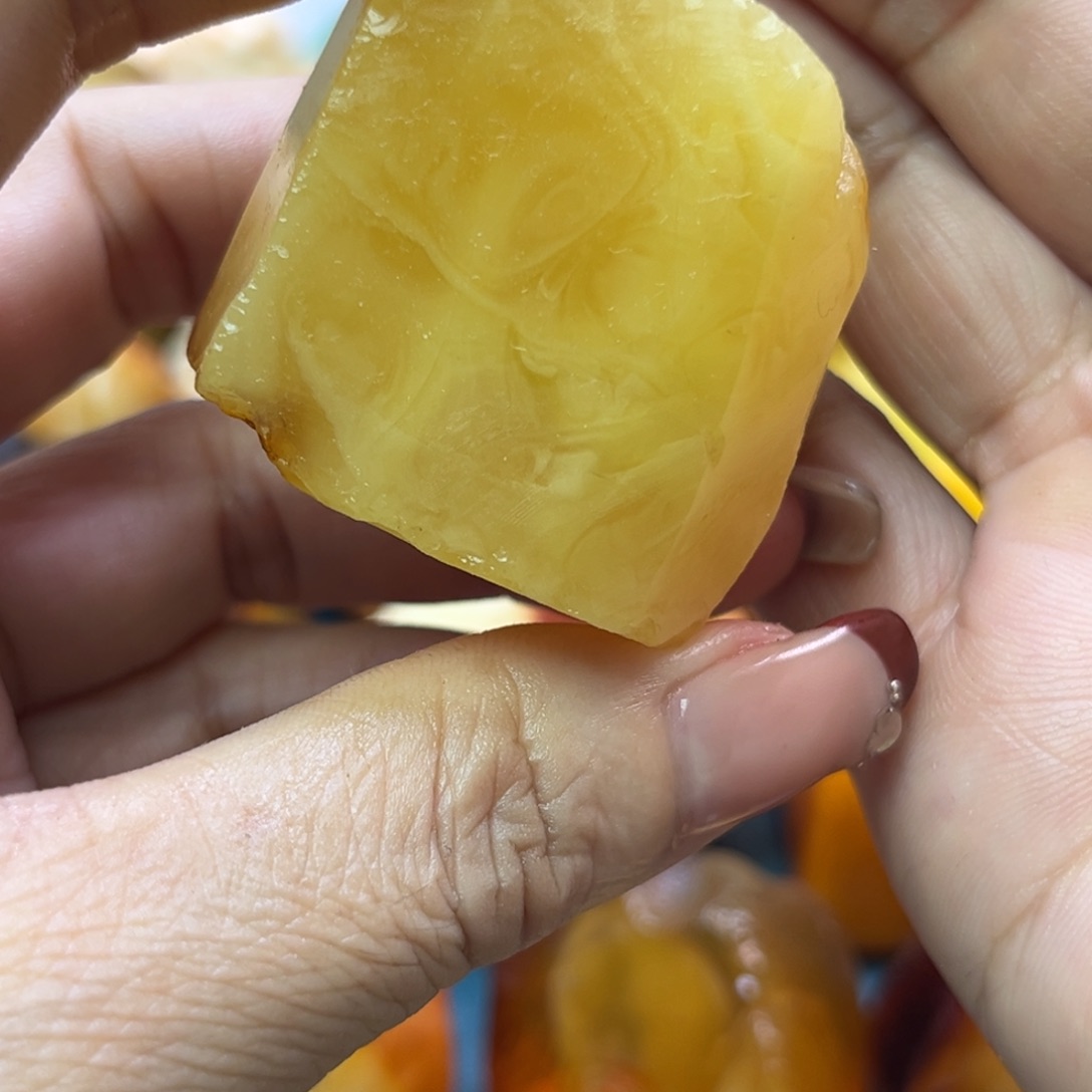 球***妈未镶嵌定制琥珀蜜蜡原石不退不换