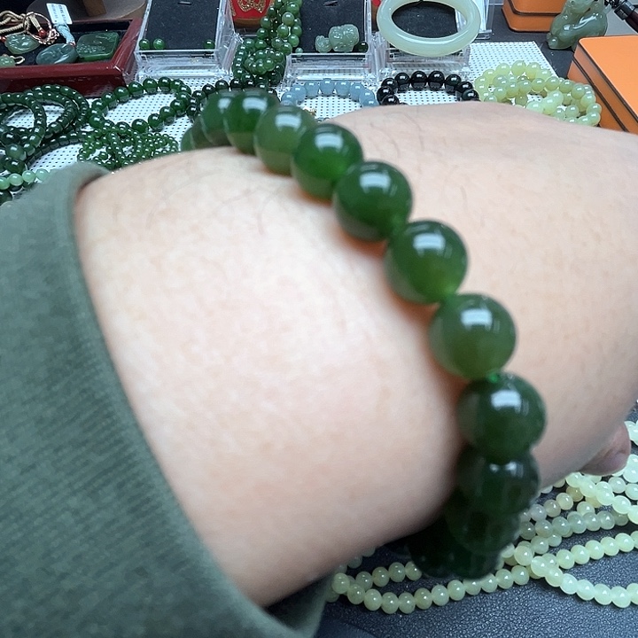 和田玉（碧玉）手链未镶嵌