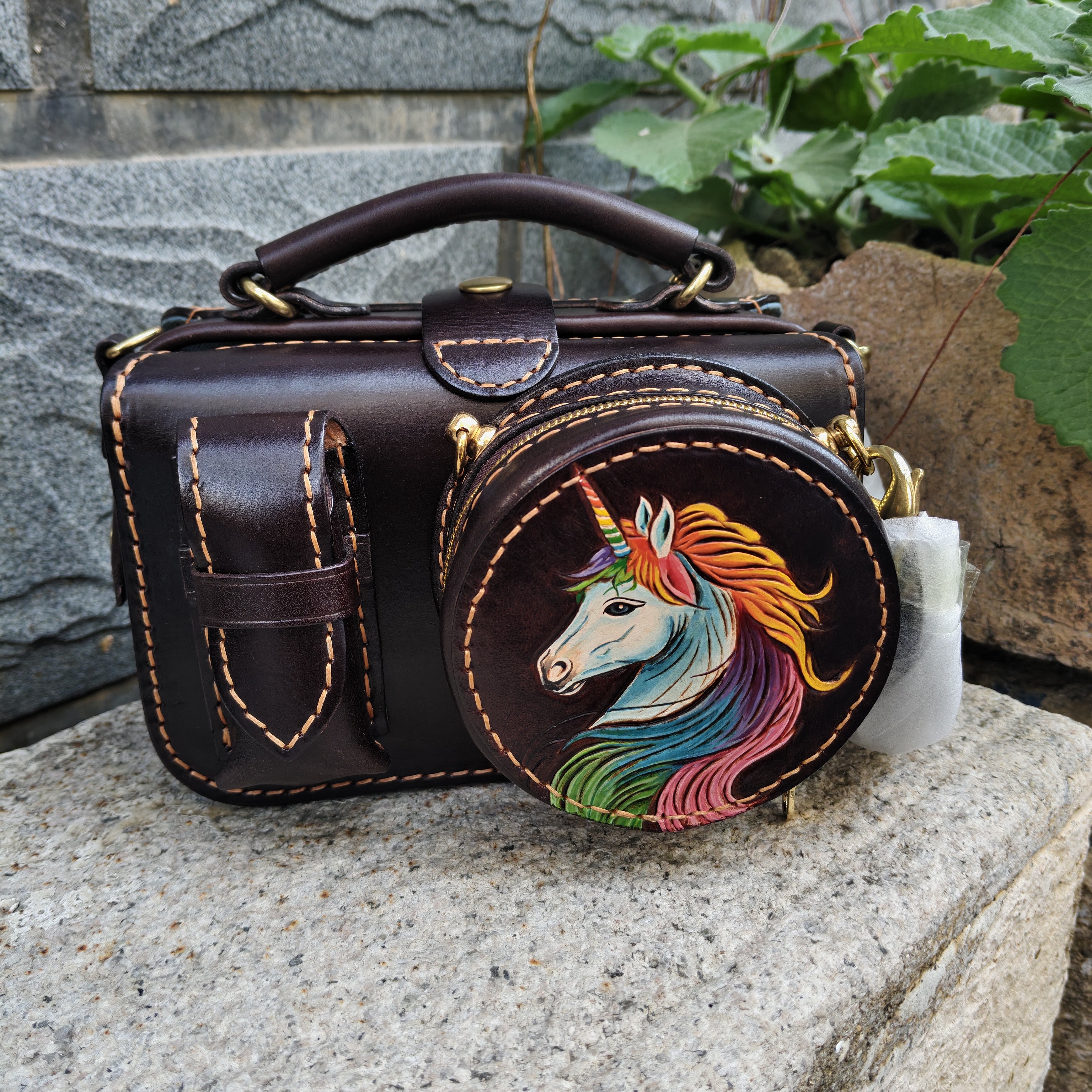 【晴天方方医生包】皮雕独角兽