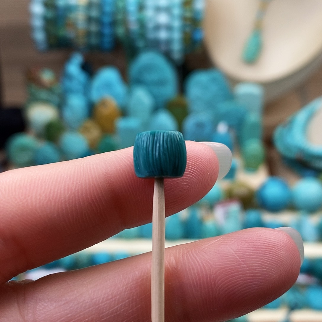 未镶嵌绿松石珠宝奇石8.9*7.9