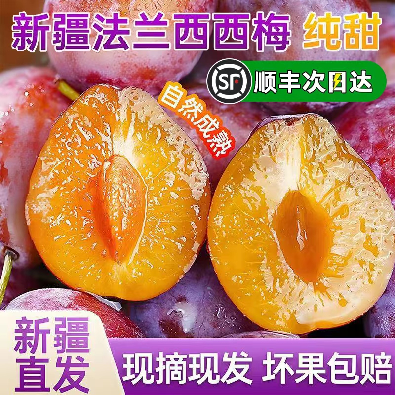 【顺丰快递 次日送达】新疆西梅新鲜水果喀什法兰西西梅应季水果9.4新疆维吾尔自治区