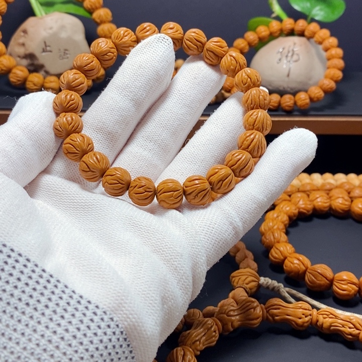 桃核手串小笼包手串