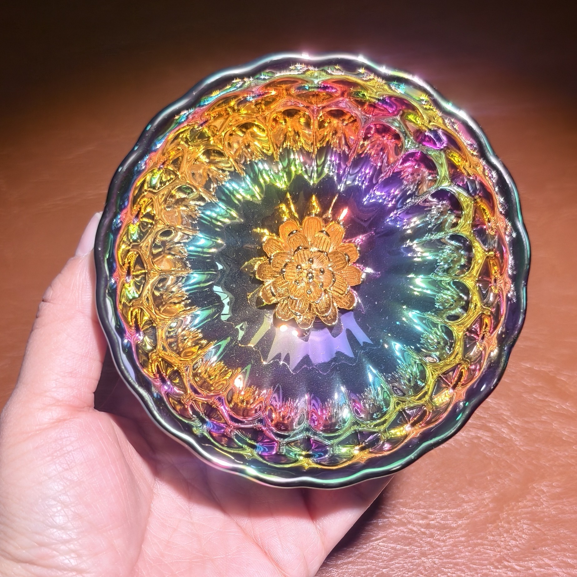 【七彩妖妃金莲】喝茶喝水品茗杯陶瓷杯主人杯莲花杯