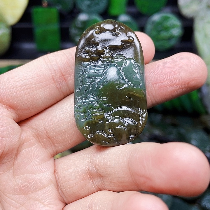 和田玉未镶嵌挂件