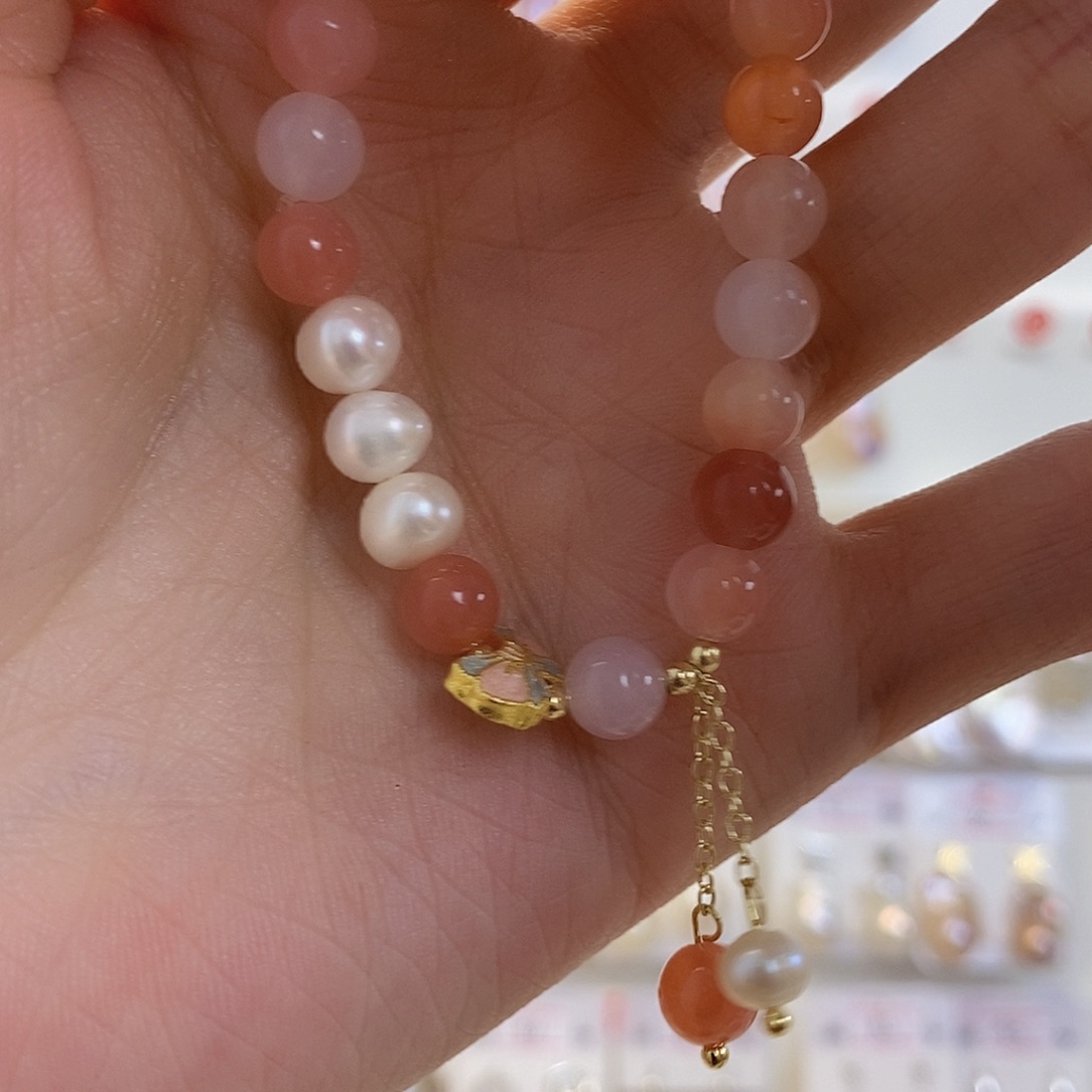 淡水珍珠颈饰银S925镶嵌