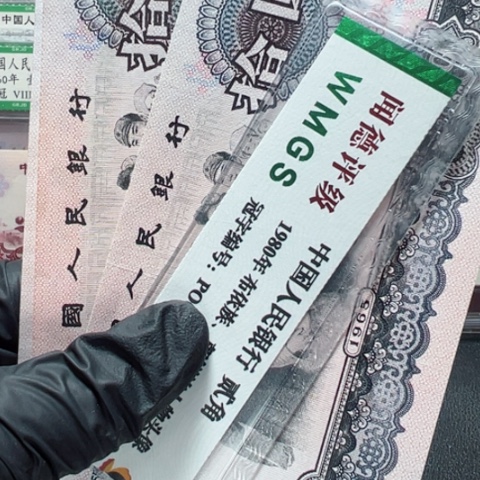 塑料第三套人民币大团结全新