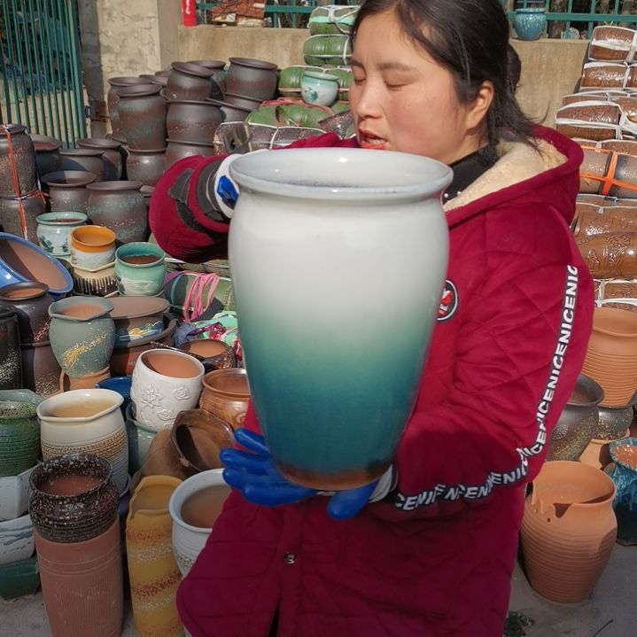 红陶口20高31一个盆子